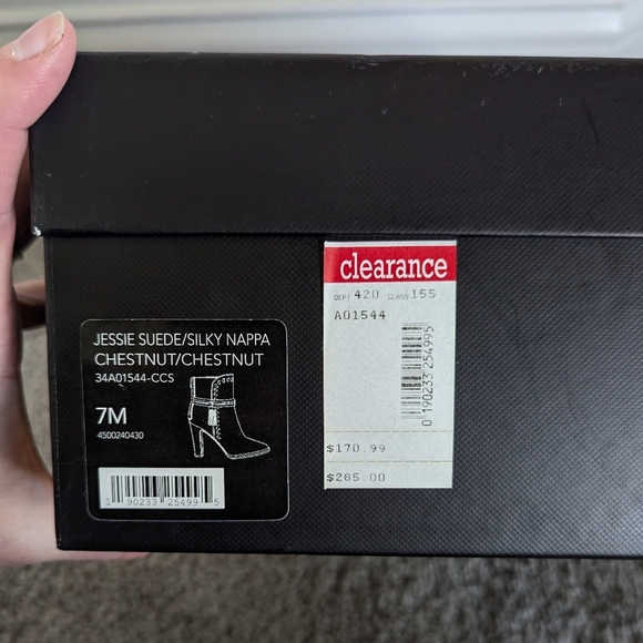 Coach Jessie Suede Silky Nappa Tassel Chestnut Brown Boots sz 7 - Picture 11 of 11